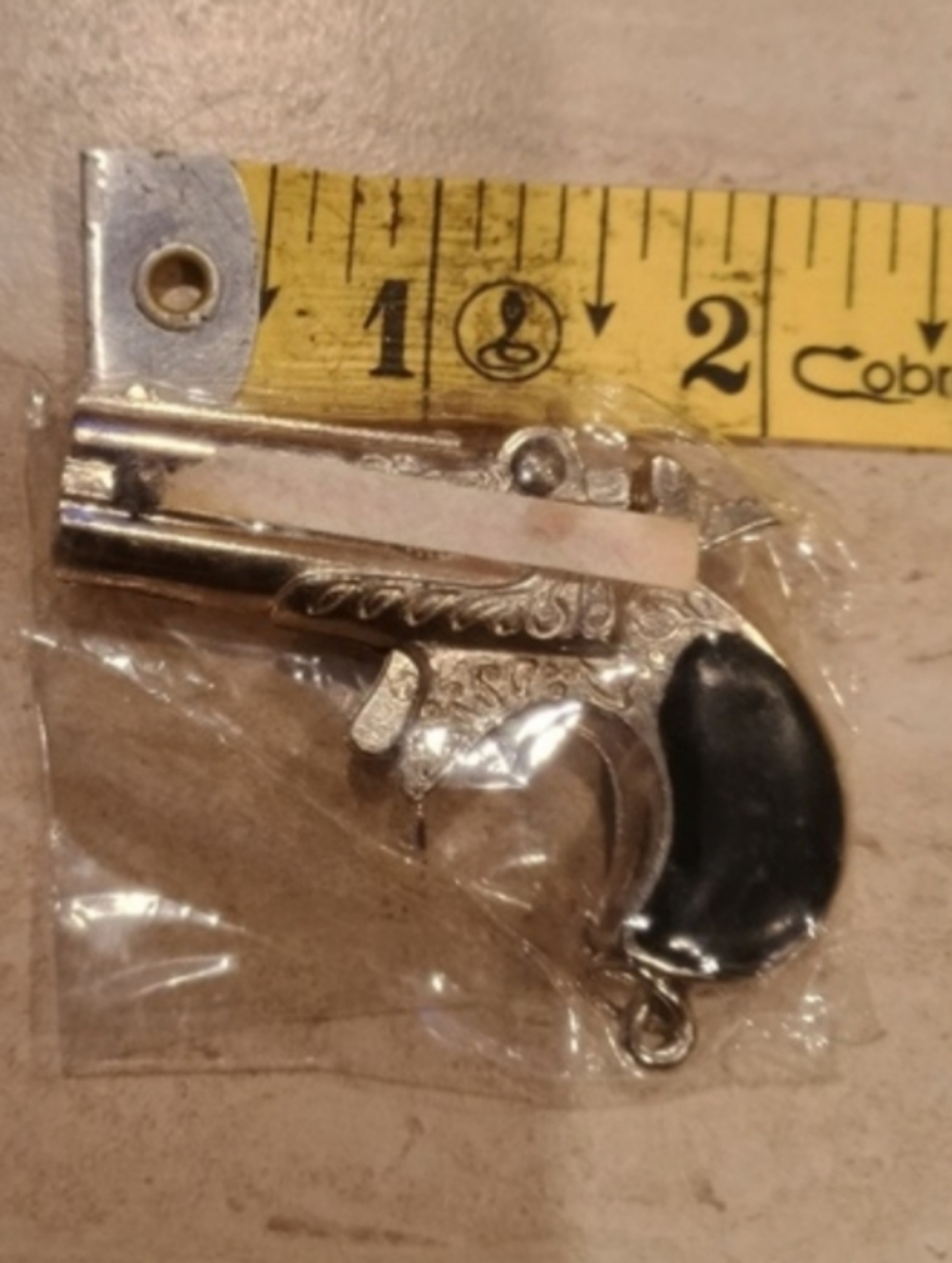 Vintage Deadstock Derringer Working Cap Gun Pendant - Picture 2 of 3